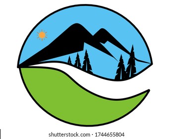 Vector illustration of a logotype for outdoor