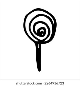 Vector illustration of lollipop caramel on a stick