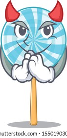 Vector illustration of lollipop on a devil gesture design