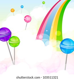 Vector illustration of a lollipops