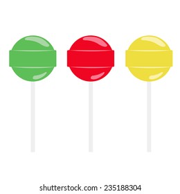 Vector Illustration of lollipops