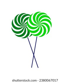 Vector illustration of lollipops on white background