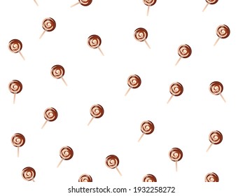Vektorgrafik mit lollipops Muster nahtlos auf weißem Hintergrund.