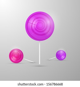 vector illustration of lollipops, sweets