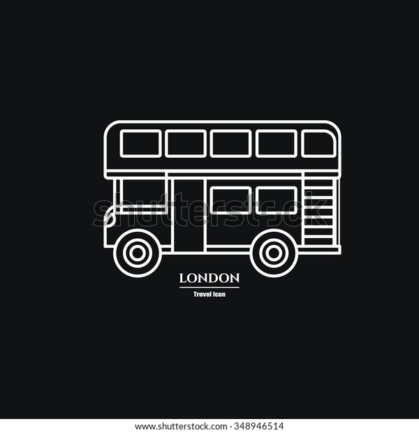 Vector Illustration of London\
Double Bus Icon Outline for Design, Website, Background, Banner.\
Travel Britain Landmark silhouette Element Template for Tourism\
Flyer