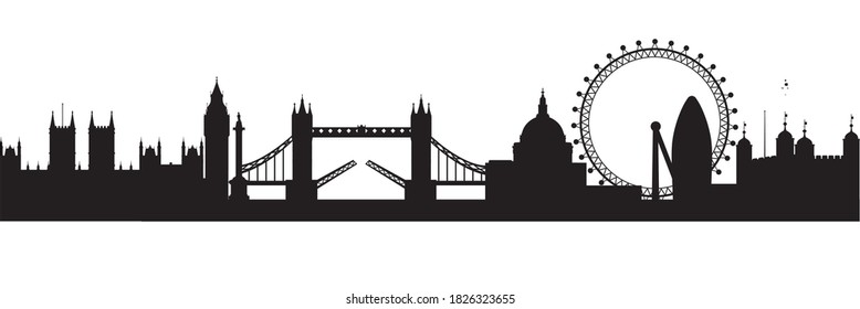 Banner London City Flat Line Trendy Stock Vector (Royalty Free) 345287978