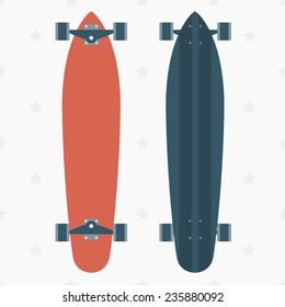 Vector illustration of long board