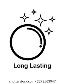 vector illustration of long lasting icon on white background