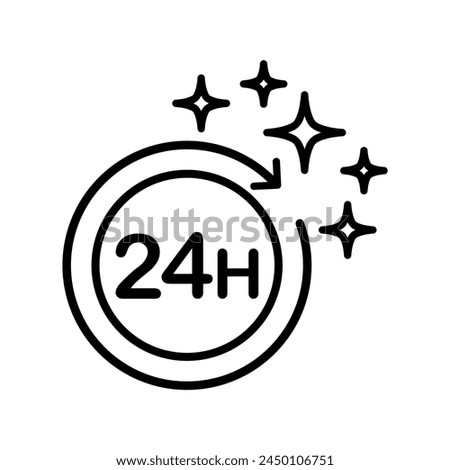 Vector illustration of long lasting icon on white background