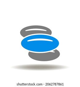 Vector illustration of long loaf. Symbol of bread production.