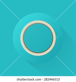 Vector illustration long shadow flat icon of scotch
