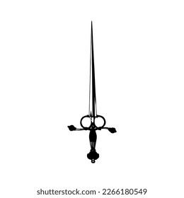 vector illustration of long sword