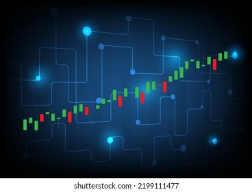 vector illustration long term investment, time investing, success takes time, growth profit, financial innvesting, candle stick graph