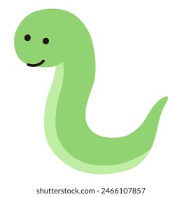 Vector illustration of a loose snake. Zodiac signs, New Year's cards