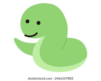 Vector illustration of a loose snake. Zodiac signs, New Year's cards