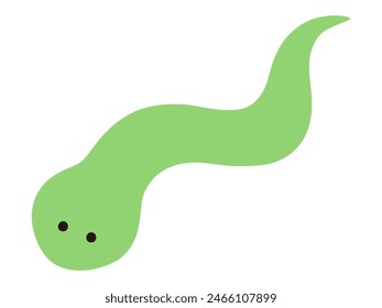 Vector illustration of a loose snake. Zodiac signs, New Year's cards