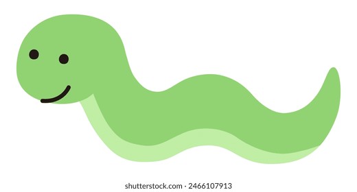 Vector illustration of a loose snake. Zodiac signs, New Year's cards