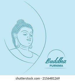 vector illustration of lord buddha for buddha purnima