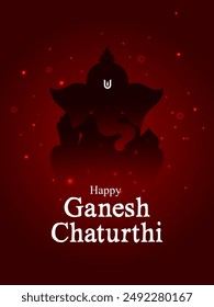 vector illustration of Lord Ganapati for Happy Ganesh Chaturthi Indian festival religious banner background