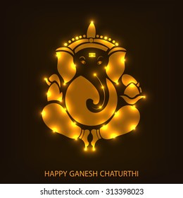 Vector illustration of Lord Ganesh for Ganpati Chaturthi.