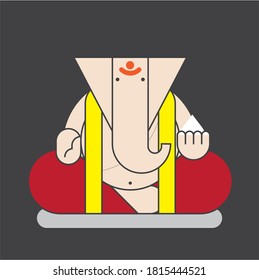 Vector illustration of the lord ganesha