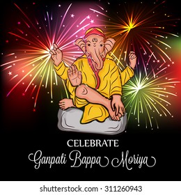 Vector illustration of a Lord Ganesha for Ganesh Chaturthi.