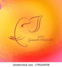 Vector Illustration of Lord Ganpati abstract background for Ganesh Chaturthi festival of India