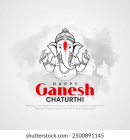 Vektorgrafik von Lord Ganpati Hintergrund für Ganesh Chaturthi Festival of India