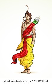 vector illustration of lord Laxmana the brother of Rama