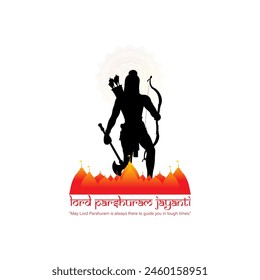 Vector illustration of Lord Parshuram Jayanti social media feed template with written english text meaning Lord Parshuram Jayanti