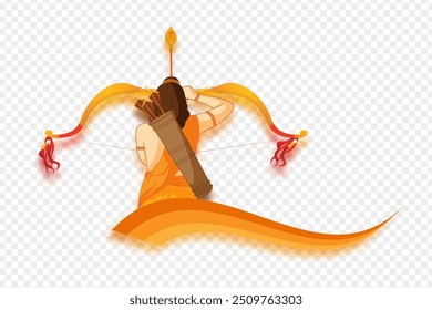 Vektorgrafik von Lord Ram auf transparentem Hintergrund