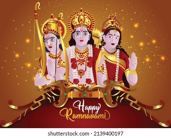 Vector Illustration Lord Rama Happy Ram Stock Vector (Royalty Free ...