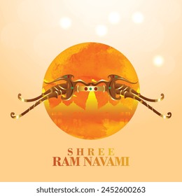 Vector illustration of lord rama for happy ram navami celebration