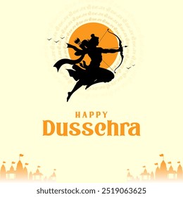 vector illustration of Lord Rama killing Ravana in Happy Navratri festival of India  Dussehra