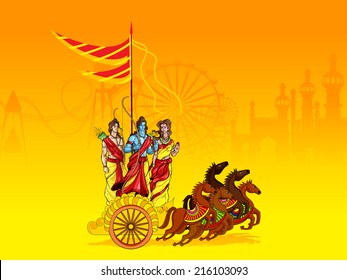 vector illustration of Lord Rama,Laxmana and Sita