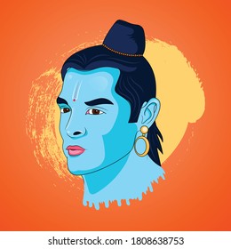 Vektorgrafik von Lord Ramas Gesicht