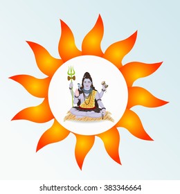 Vector illustration of a Lord Shiva for Happy Shivratri.