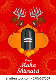 Vektorgrafik von Lord Shiva aus heiligem Anlass von Maha Shivratri, Hindu-Festival von Indien