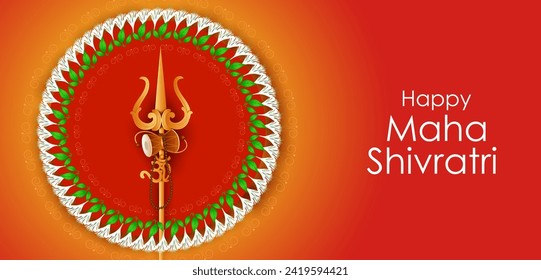 vector illustration of Lord Shiva on holy occasion of Maha Shivratri, Hindu festival of India