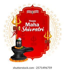vector illustration of Lord Shiva on holy ocassion of Maha Shivratri, Hindu festival of India