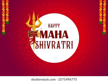 vector illustration of Lord Shiva on holy ocassion of Maha Shivratri, Hindu festival of India