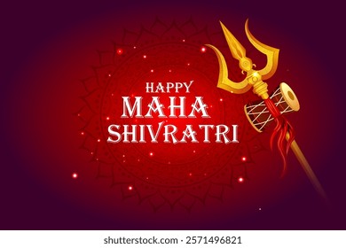 vector illustration of Lord Shiva on holy ocassion of Maha Shivratri, Hindu festival of India