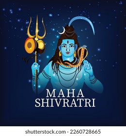 Vector illustration of lord shivaji for happy maha shivratri