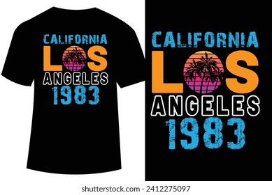 Vector Illustration for Los Angeles California t-shirt design, t shirt vector illustration
