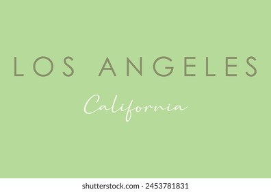 Vector illustration, Los Angeles. Design for printing on shirt, poster, banner. Lovely print for t-shirt, celebration, ads, branding, banner, cover, label, poster, sales, templates.