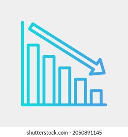Vector illustration of loss icon in gradient style for any projects, use for website mobile app presentation