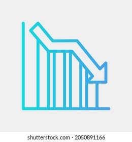 Ilustración vectorial del icono de pérdida en estilo gradiente para cualquier proyecto, uso para presentación de aplicación móvil del sitio web