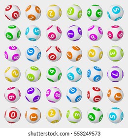 vector illustration of lottery balls.