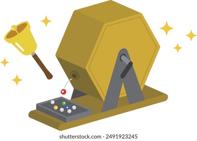 Eine Vektorillustration einer Lotterieziehung