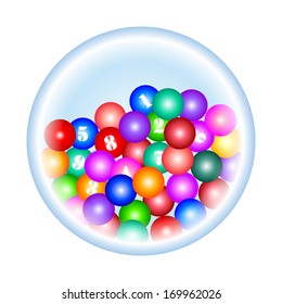 Vector illustration of lotto draw
